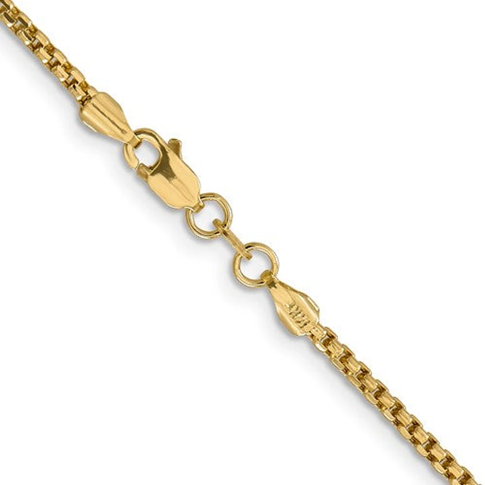 14K Gold 1.5mm Semi-Solid Round Box Chain - /