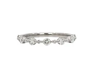 18K White Gold & Palladium (hypoallergenic) 0.50cttw Canadian Diamond Ring, 6.5