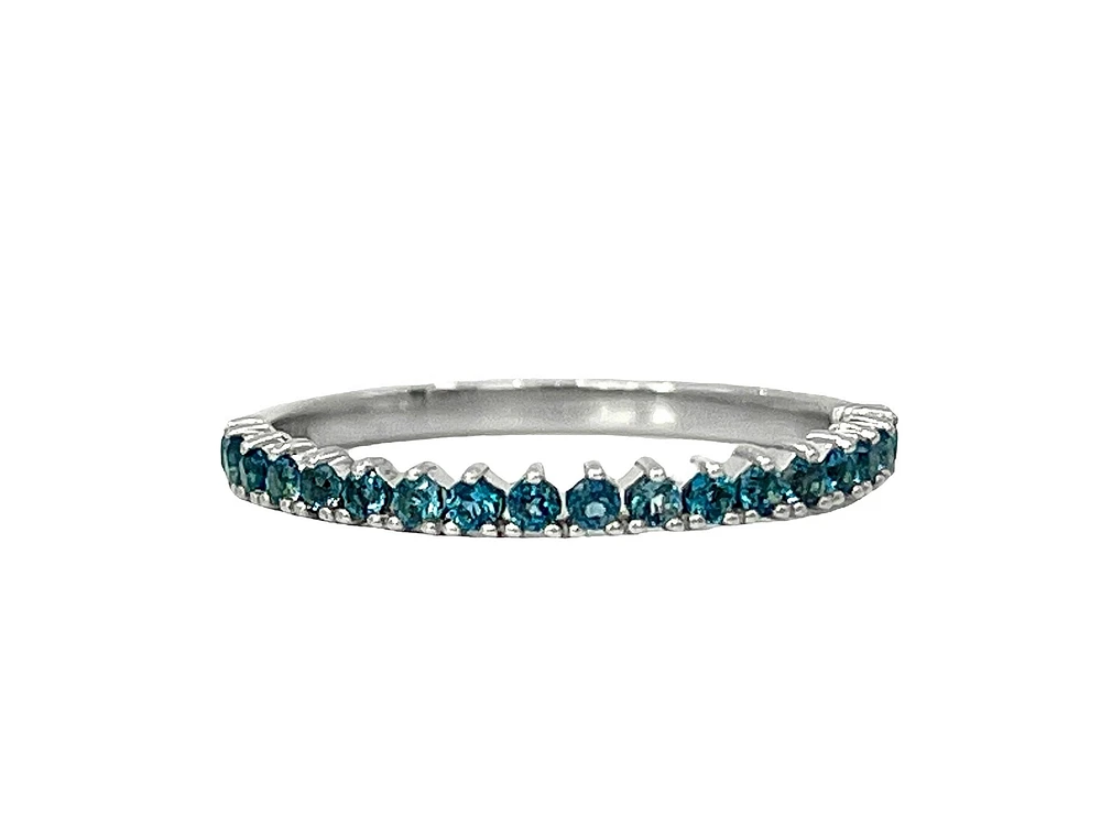 14K White Gold London Blue Topaz Ring