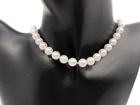 8-8.5mm White Cultured Pearl Strand with 14K Yellow Gold Pearl Clasp - 18"