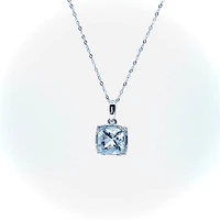 Aquamarine and Diamond Pendant
