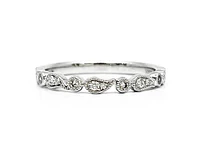 14K White Gold 0.13cttw Diamond Ring - Size 6.5