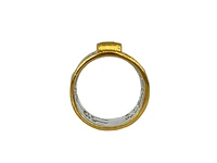 Sterling Silver & 18K Yellow Gold Plated 1.36cttw Peridot Ring, size 7
