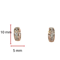 14K White and Rose Gold Shelly Purdy 0.10cttw Diamond Hoop / Huggie Earrings