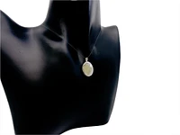 925 Sterling Silver Polished Front and Brushed Back Oval Locket - 20mm x 15mm