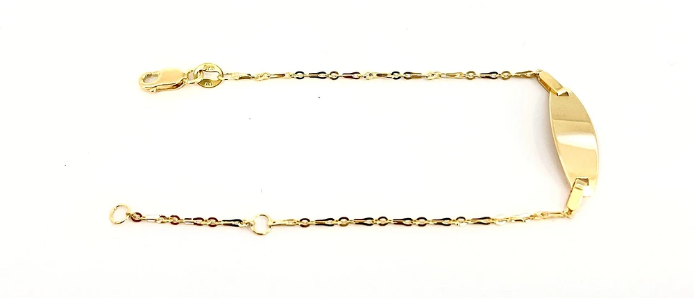 10K Yellow Gold Baby ID Bracelet