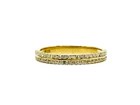 10K Yellow Gold 0.25cttw Diamond Double Band Ring - 6.5 / 4.5