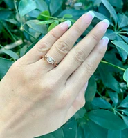 10K Rose Gold 0.25cttw Canadian Diamond Ring, size 6.5
