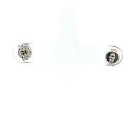 10K White Gold 4mm Sapphire Earrings