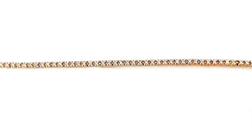 14K Rose Gold 0.35cttw Diamond Tennis Bracelet, 7"