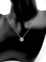 Sterling Silver Canadian Diamond 0.24cttw Round Cut Pendant, 18"