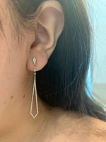 14K Gold 0.44cttw Diamond Dangle / Chandelier Earrings