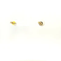 10K Yellow Gold Illusion Set Diamond Solitaire Earrings 0.04cttw