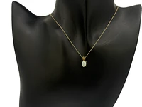 10K Yellow Gold Opal and Diamond Pendant, 18"