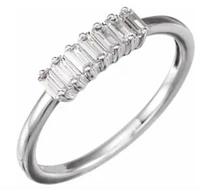 14K White 1/3 CTW Lab-Grown Diamond Ring - 10K Gold