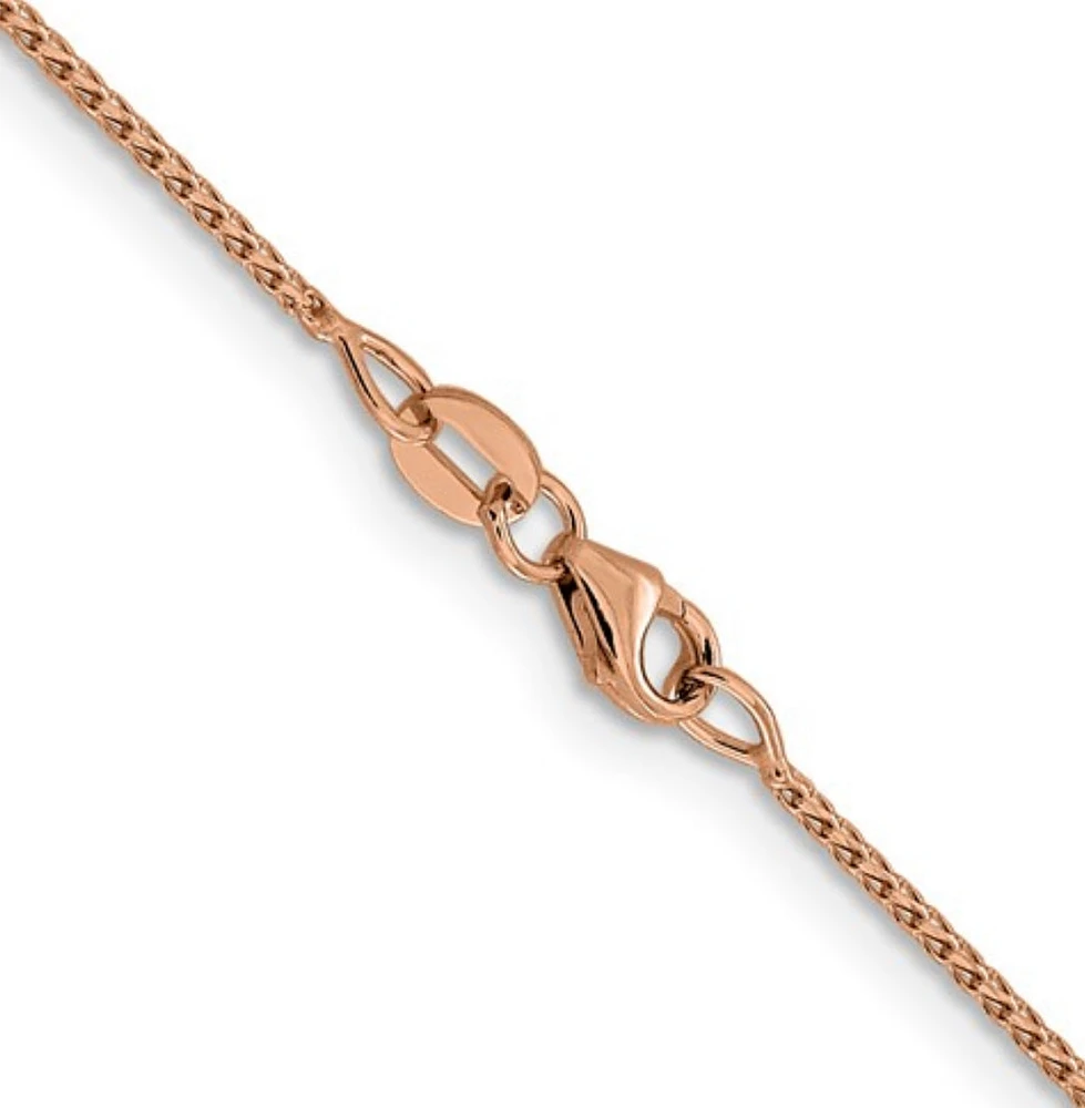 14K Rose Gold Franco Chain - 1mm