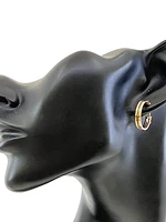 10K Tri Tone Gold 20mm Earrings