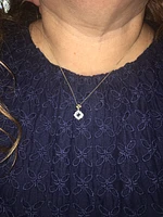 10K White & Yellow Gold 0.25cttw Diamond Pendant, 18"