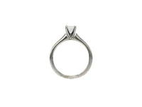 14k White Gold 0.45Cttw Lab Grown Princess Cut Diamond Engagement Ring - /