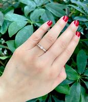 10K Rose Gold 0.10cttw Diamond Ring - Size 6.5