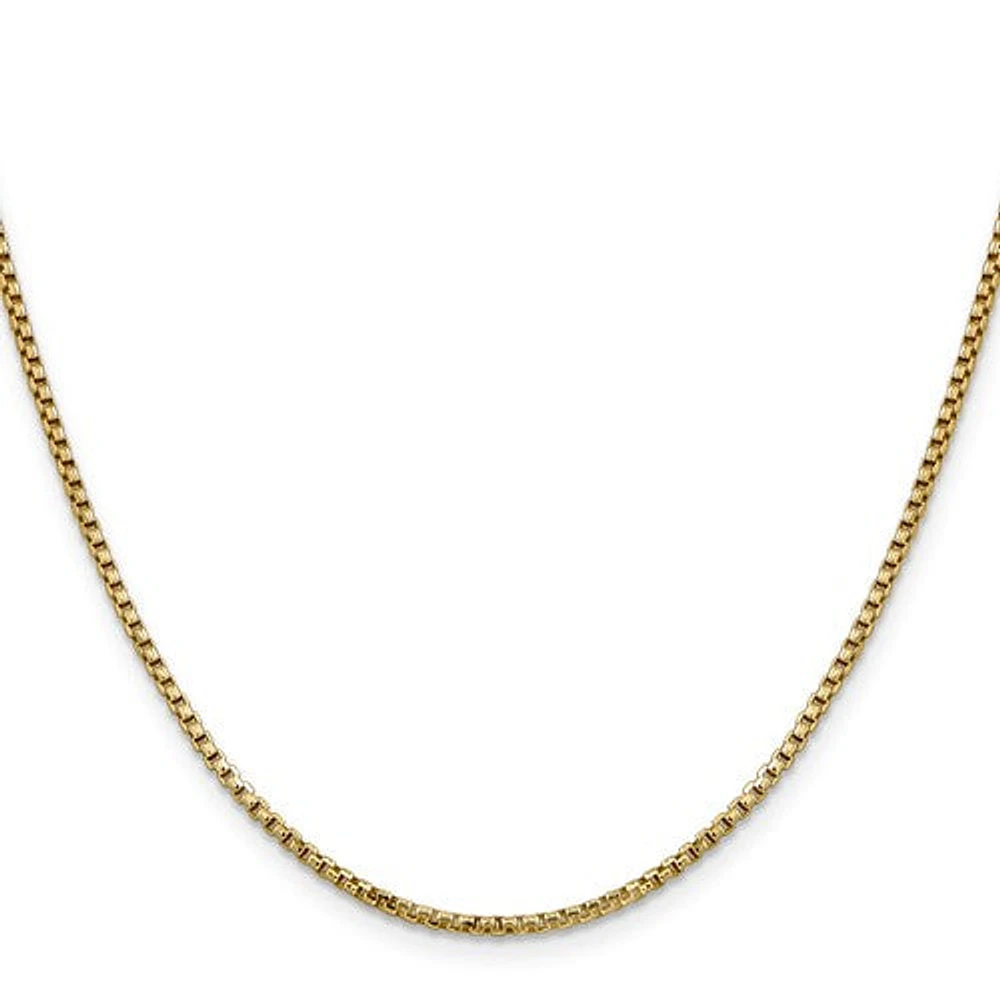 14K Gold 1.5mm Semi-Solid Round Box Chain - /