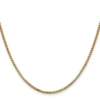 14K Gold 1.5mm Semi-Solid Round Box Chain - /