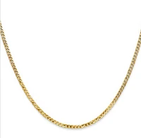 10K Yellow Gold Flat Beveled Curb Chain