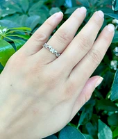 14K White Gold Butterfly  0.15cttw Diamond Band - Size 6.5