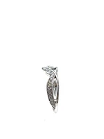 10K White Gold 0.30cttw Diamond Crown Ring, size 6.5