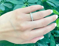 14K White Gold 0.40ctts Princess Cut Diamond Wedding Band