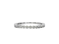 10K White Gold 0.10cttw Diamond Ring, size 6.5