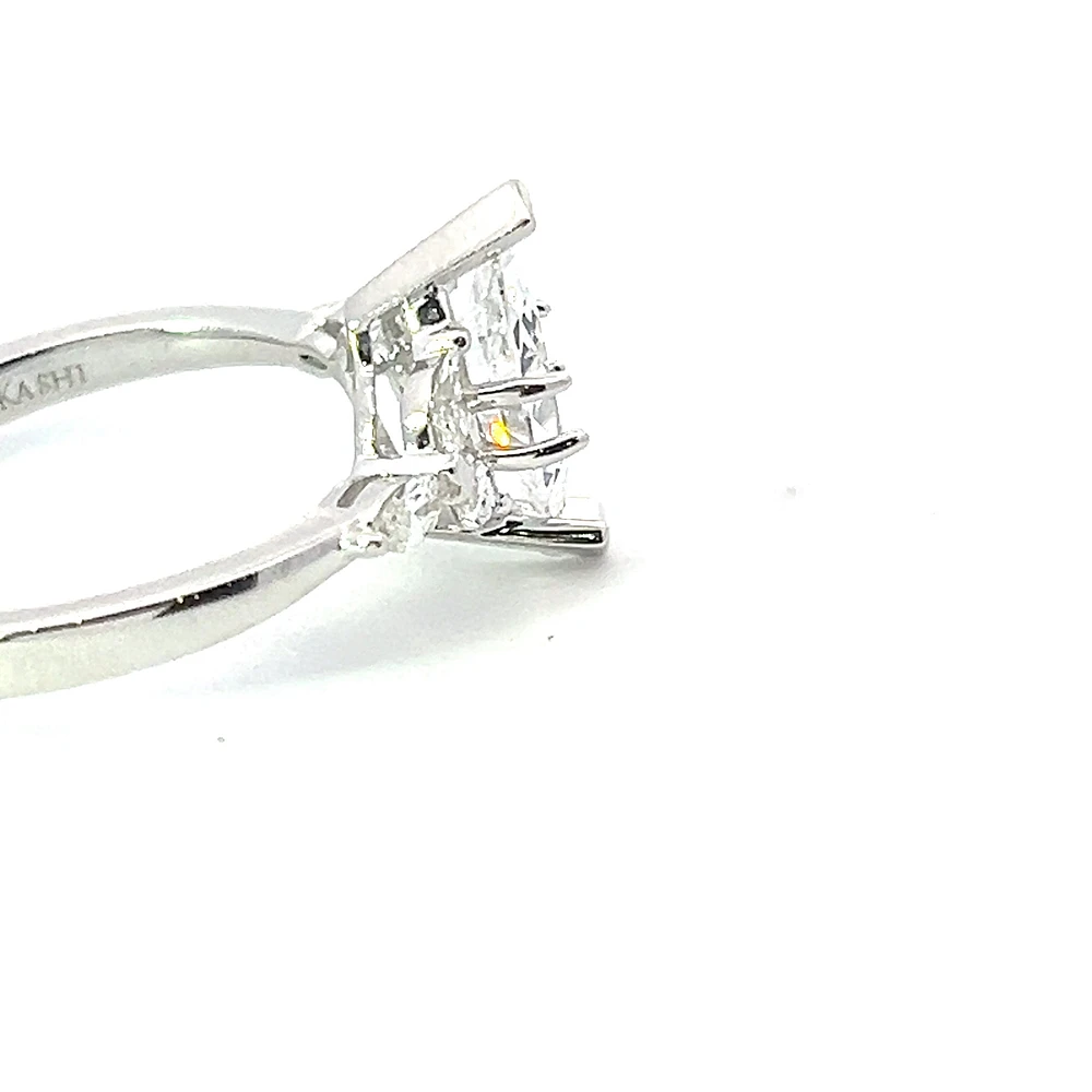 14K Marquise Cut Diamond Ring - Mount Only (No centre diamond) / Gold