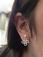 10K White Gold 0.50cttw Diamond Chandelier Dangle Drop Earrings