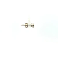 10K White Gold Illusion Set Diamond Solitaire Earrings 0.08cttw