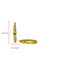 10K Yellow Gold 25mm Hammered Earrings