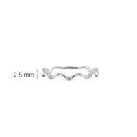 10K White Gold 0.06cttw Diamond Ring, size 6.5