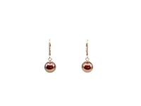 14K Rose Gold South Sea Pearl 9-10mm Earrings