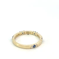 10K Yellow Gold Sapphire & Diamond Ring