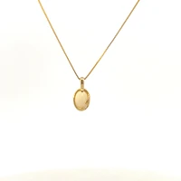 10K Yellow Gold Genuine Opal Pendant