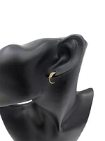10K Yellow Gold 0.06cttw Diamond Half Hoop Earrings