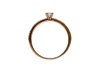 10K Rose Gold 0.30cttw Canadian Diamond Ring, Size 6.5