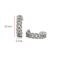 10K White Gold 0.66cttw Miami Cuban Link Diamond Earring