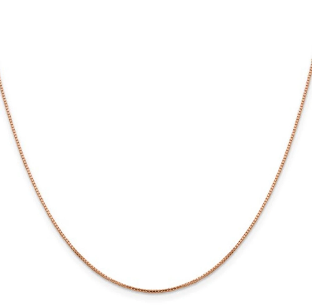 14K Rose Gold Box Chain - 1.0mm