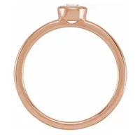 14K 0.50 CT Lab-Grown Diamond Bezel-Set Ring - gold /