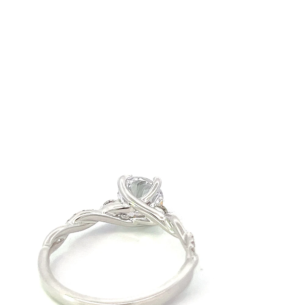 14K Round Brilliant Cut Diamond Ring - Mount Only (No centre diamond) / Gold