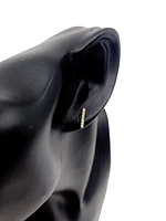 10K Yellow Gold Diamond Bar Earrings 0.14cttw