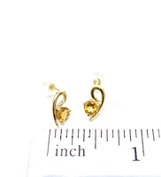 14K Yellow Gold Citrine Earrings