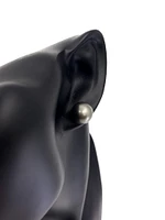 14K Yellow Gold 11mm Tahitian Pearl Stud Earrings with Butterfly Back