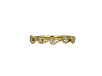14K Yellow Gold 0.24cttw Canadian Diamond Ring - Size 7