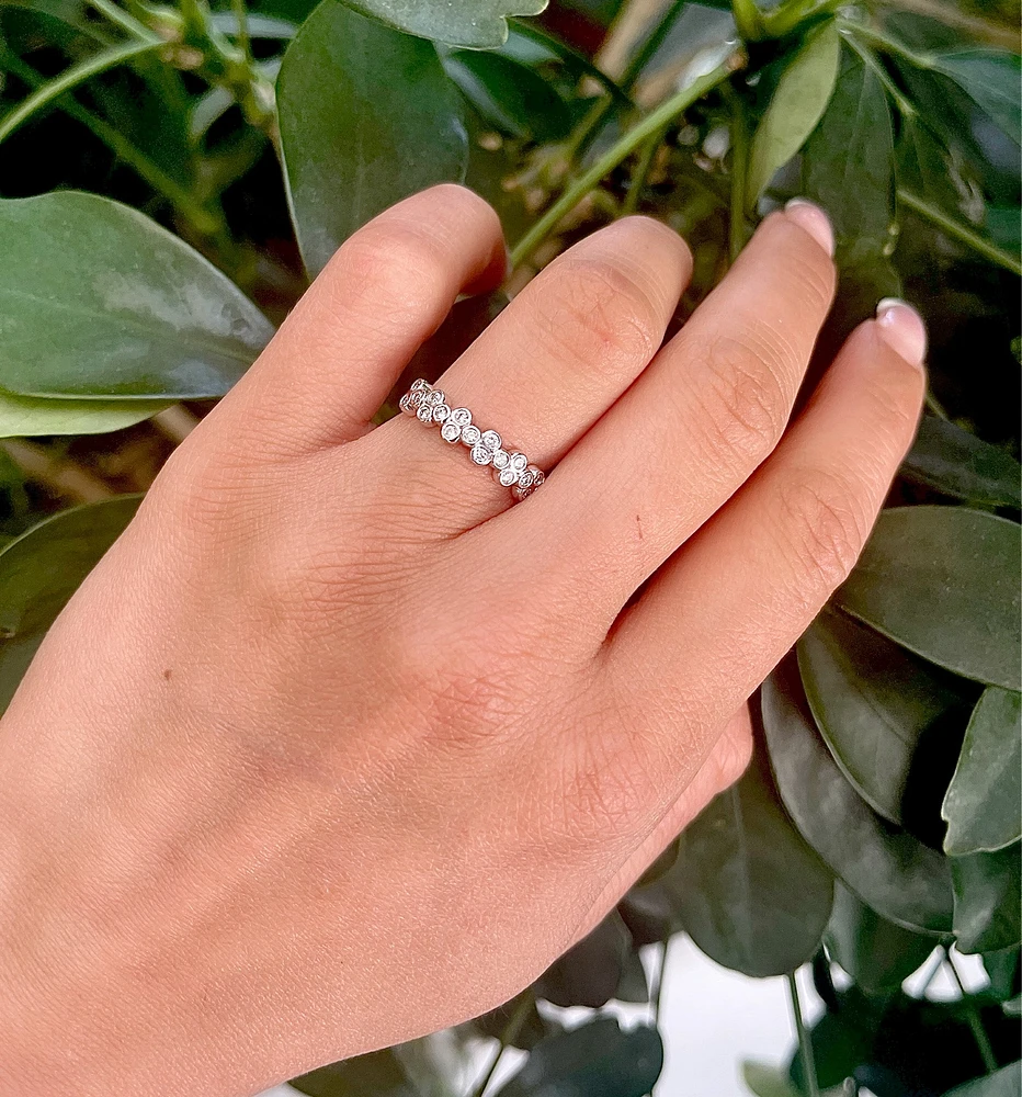 10K White Gold 0.35cttw Diamond Ring, size 6.5